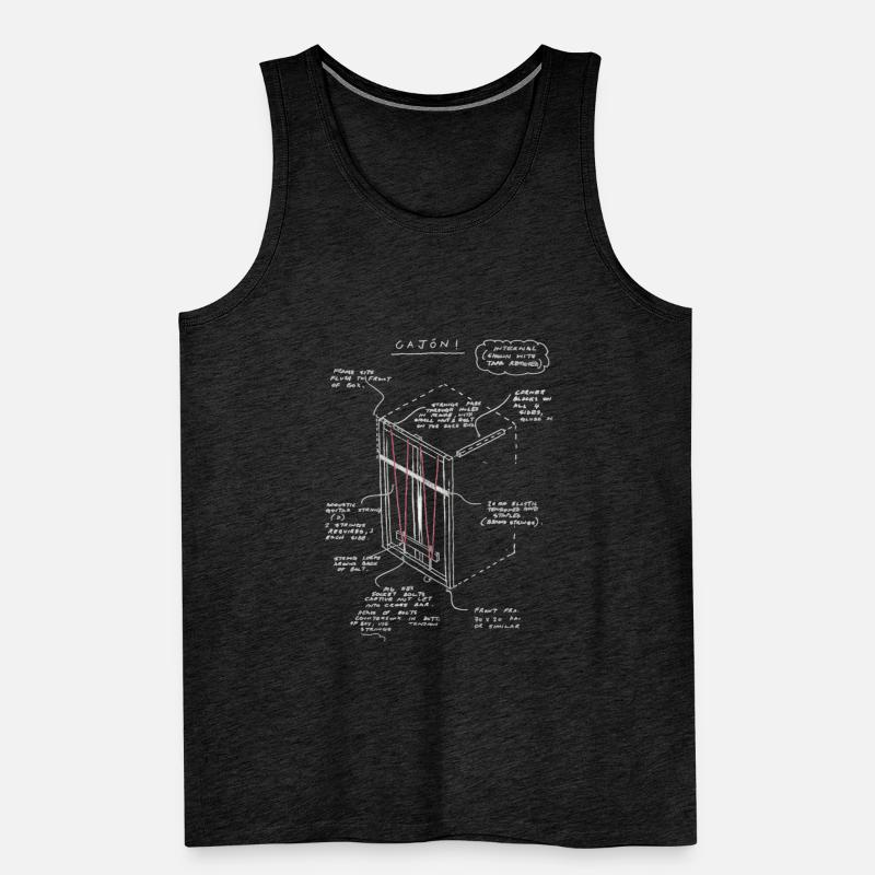 Cajon Box Drum Instrument Peruvian Cajon Men's Premium Organic Tank Top
