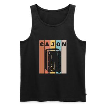 Cajon Box Drum Instrument Peruvian Cajon - Männer Premium Bio Tank Top - Schwarz - Vorne - Michal (187cm)
