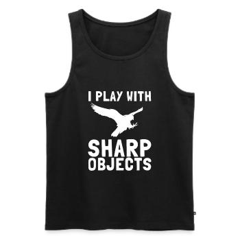 Falconer Falconry Ornithology Falcon Trainer - Männer Premium Bio Tank Top - Schwarz - Vorne - AI Model Male 178 light (178cm)