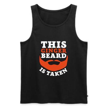 This Beard Is Taken - Bearded Man Valentines Day - Men's Premium Organic Tank Top - black - Front - AI Model Male 178 light (178cm)
