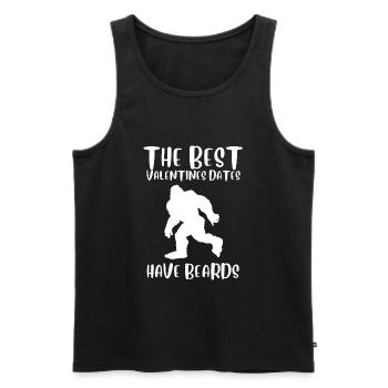 This Beard Is Taken - Bearded Man Valentines Day - Men's Premium Organic Tank Top - black - Front - AI Model Male 178 light (178cm)