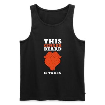 This Beard Is Taken - Bearded Man Valentines Day - Men's Premium Organic Tank Top - black - Front - AI Model Male 178 light (178cm)