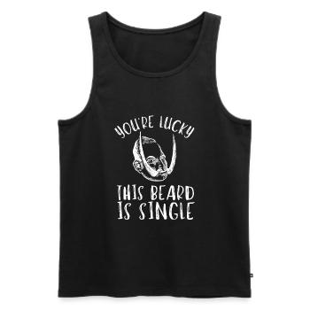 This Beard Is Taken - Bearded Man Valentines Day - Men's Premium Organic Tank Top - black - Front - AI Model Male 178 light (178cm)