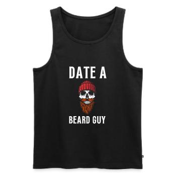 This Beard Is Taken - Bearded Man Valentines Day - Men's Premium Organic Tank Top - black - Front - AI Model Male 178 light (178cm)