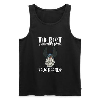 This Beard Is Taken - Bearded Man Valentines Day - Men's Premium Organic Tank Top - black - Front - AI Model Male 178 light (178cm)