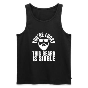 This Beard Is Taken - Bearded Man Valentines Day - Men's Premium Organic Tank Top - black - Front - AI Model Male 178 light (178cm)