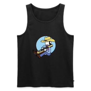 Pedal Steel Guitar - Men's Premium Organic Tank Top - black - Front - AI Model Male 178 light (178cm)