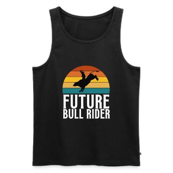 Future Bull Rider Steer Riding - Débardeur bio Premium Homme - noir - Devant - AI Model Male 178 light (178cm)