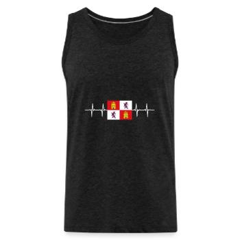 Spain Spanish Region Castile And León - Men's Premium Organic Tank Top - charcoal grey - Front - Alexander (188cm)