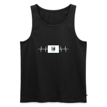 Italie Marches italiennes - Débardeur bio Premium Homme - noir - Devant - Michal (187cm)