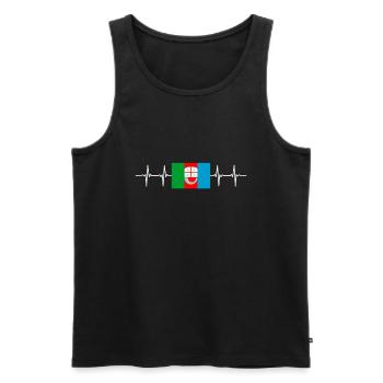 Italy Italian Liguria - Men's Premium Organic Tank Top - black - Front - AI Model Male 178 light (178cm)