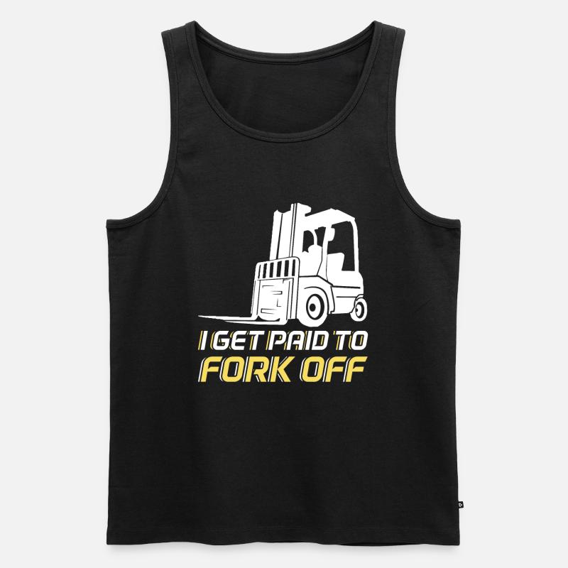 Gabelstaplerfahrer Gabelstaplerfahrer Gabelstapler - Männer Premium Bio Tank Top - Schwarz