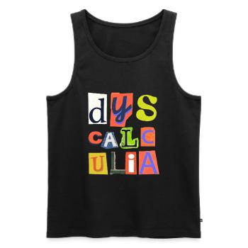 SPED Neurodiversity Dyscalculia - Men's Premium Organic Tank Top - black - Front - AI Model Male 178 light (178cm)