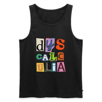 SPED Neurodiversity Dyscalculia - Men's Premium Organic Tank Top - black - Front - AI Model Male 178 light (178cm)