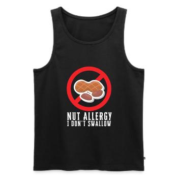 Peanut Allergy Awareness Peanut Allergic - Männer Premium Bio Tank Top - Schwarz - Vorne - AI Model Male 178 light (178cm)