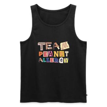 Peanut Allergy Awareness Peanut Allergic - Männer Premium Bio Tank Top - Schwarz - Vorne - AI Model Male 178 light (178cm)