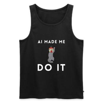 Artificial Intelligence Ai Chat - Men's Premium Organic Tank Top - black - Front - AI Model Male 178 light (178cm)