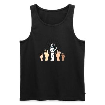 Artificial Intelligence Ai Chat - Men's Premium Organic Tank Top - black - Front - AI Model Male 178 light (178cm)