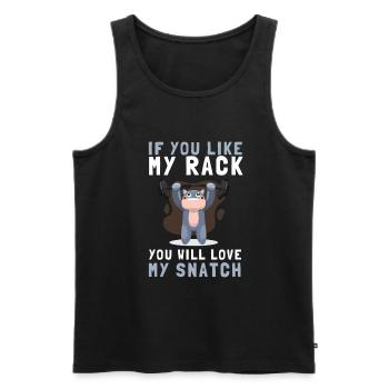 Weight Lifting Power Snatch - Männer Premium Bio Tank Top - Schwarz - Vorne - AI Model Male 178 light (178cm)