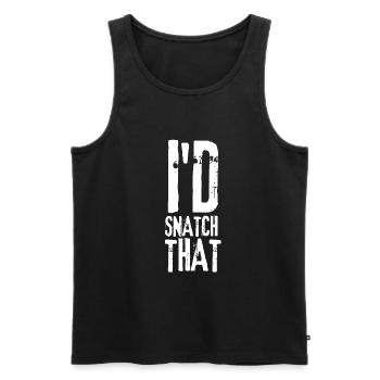 Weight Lifting Power Snatch - Männer Premium Bio Tank Top - Schwarz - Vorne - AI Model Male 178 light (178cm)