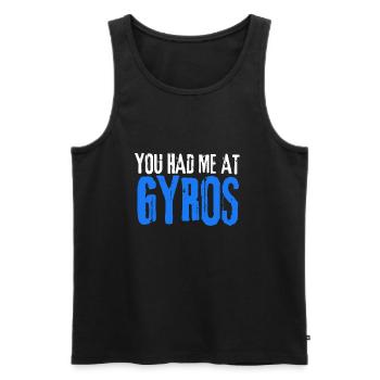 Got Gyros - Männer Premium Bio Tank Top - Schwarz - Vorne - AI Model Male 178 light (178cm)