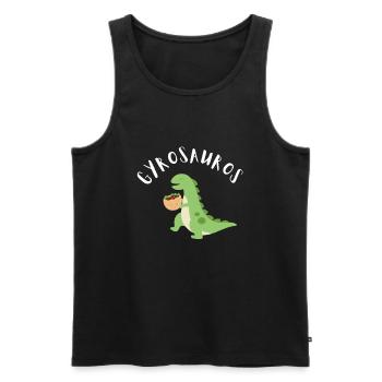 Got Gyros - Men's Premium Organic Tank Top - black - Front - AI Model Male 178 light (178cm)