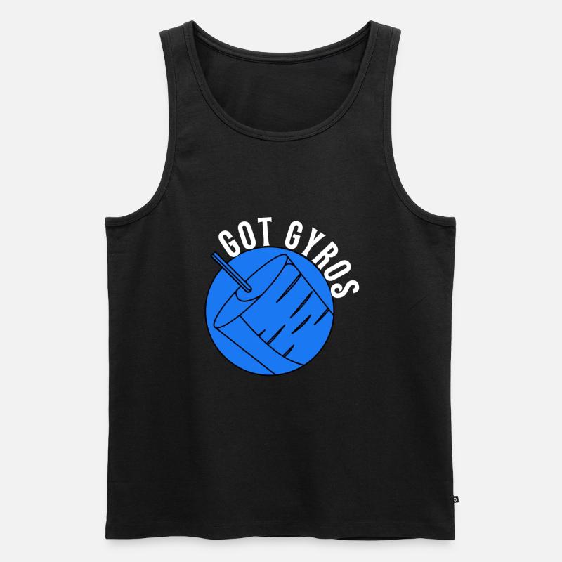 Got Gyros - Männer Premium Bio Tank Top - Schwarz