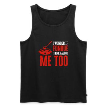 Swiss Cheese Fondue - Men's Premium Organic Tank Top - black - Front - AI Model Male 178 light (178cm)