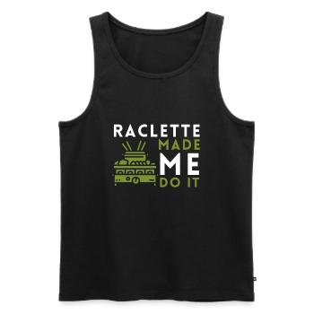 Swiss Cheese Fondue Raclette - Men's Premium Organic Tank Top - black - Front - AI Model Male 178 light (178cm)
