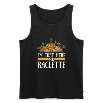 Swiss Cheese Fondue Raclette - Men's Premium Organic Tank Top - black - Front - AI Model Male 178 light (178cm)