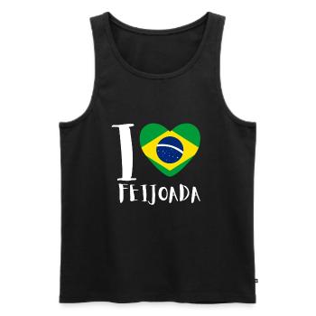 Brazil Brazilian Pork Bean Stew Feijoada - Männer Premium Bio Tank Top - Schwarz - Vorne - AI Model Male 178 light (178cm)