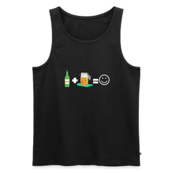 KBBQ Korean BBQ Kimchi Ramen - Men's Premium Organic Tank Top - black - Front - AI Model Male 178 light (178cm)
