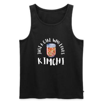 KBBQ Korean BBQ Kimchi Ramen - Men's Premium Organic Tank Top - black - Front - AI Model Male 178 light (178cm)