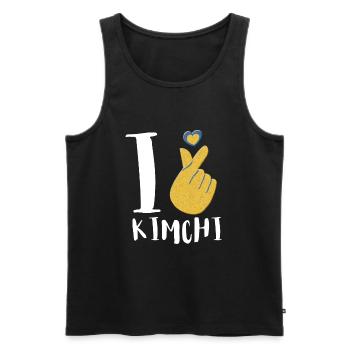 KBBQ Korean BBQ Kimchi Ramen - Men's Premium Organic Tank Top - black - Front - AI Model Male 178 light (178cm)