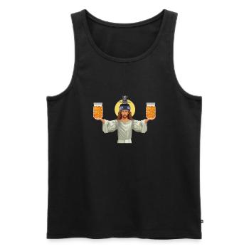 KBBQ Korean BBQ Kimchi Ramen - Men's Premium Organic Tank Top - black - Front - AI Model Male 178 light (178cm)