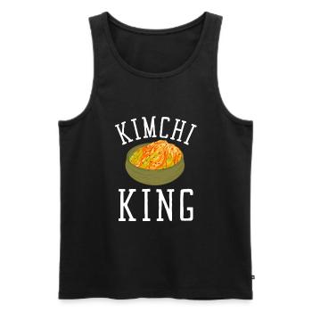KBBQ Korean BBQ Kimchi Ramen - Men's Premium Organic Tank Top - black - Front - AI Model Male 178 light (178cm)