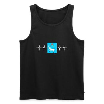 Georgian Flag - Men's Premium Organic Tank Top - black - Front - Michal (187cm)