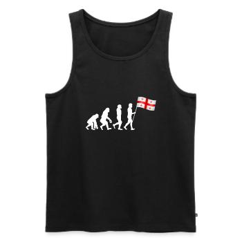Georgian Flag - Men's Premium Organic Tank Top - black - Front - Michal (187cm)