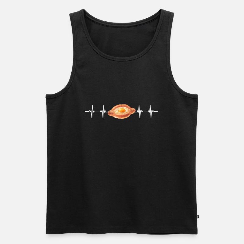 Georgian Flag - Männer Premium Bio Tank Top - Schwarz