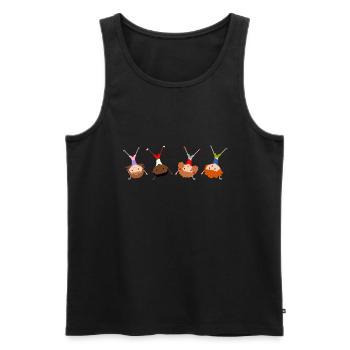 Cheerleader Tumbling Acrobat Cartwheel Mom - Men's Premium Organic Tank Top - black - Front - AI Model Male 178 light (178cm)