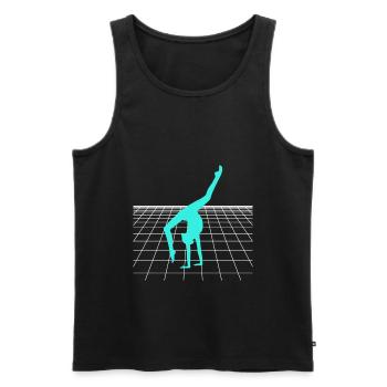 Cheerleader Tumbling Acrobat Cartwheel Mom - Männer Premium Bio Tank Top - Schwarz - Vorne - Michal (187cm)