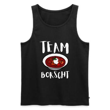 Borsch Beetroot Ukrainian Borscht - Men's Premium Organic Tank Top - black - Front - AI Model Male 178 light (178cm)