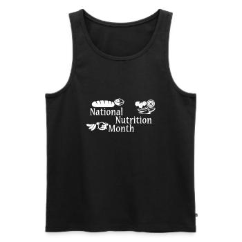 Nutritionniste holistique Mois national de la nutrition - Débardeur bio Premium Homme - noir - Devant - AI Model Male 178 light (178cm)