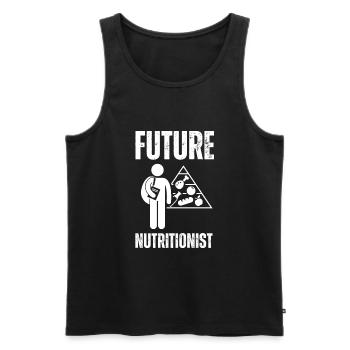 Nutritionniste holistique Mois national de la nutrition - Débardeur bio Premium Homme - noir - Devant - AI Model Male 178 light (178cm)