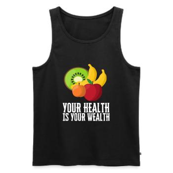 Holistic Nutritionist National Nutrition Month - Männer Premium Bio Tank Top - Schwarz - Vorne - AI Model Male 178 light (178cm)