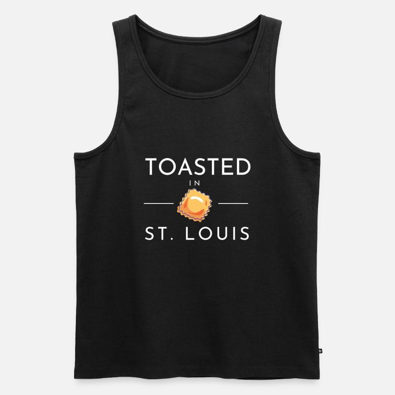 St. Louis Toasted Ravioli - Männer Premium Bio Tank Top - Schwarz