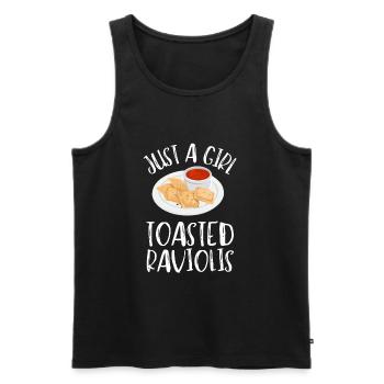 Raviolis grillés à St. Louis - Débardeur bio Premium Homme - noir - Devant - Michal (187cm)