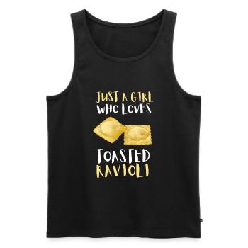 Raviolis grillés à St. Louis - Débardeur bio Premium Homme - noir - Devant - Michal (187cm)