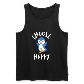 International Day Of Happiness - Men's Premium Organic Tank Top - black - Front - AI Model Male 178 light (178cm)