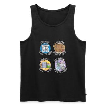Recycle, I Love Recycling - Men's Premium Organic Tank Top - black - Front - AI Model Male 178 light (178cm)